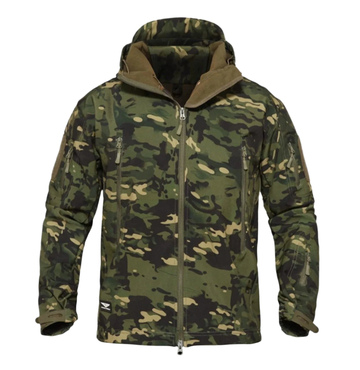 Soft Shell Outdoor Jacket Camo Green