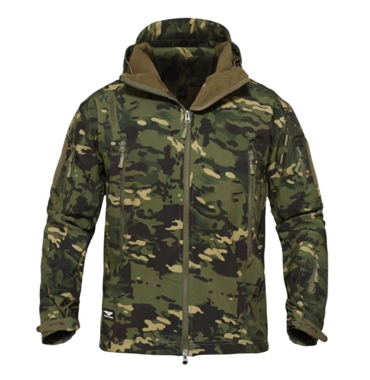 Soft Shell Outdoor Jacket Camo Green