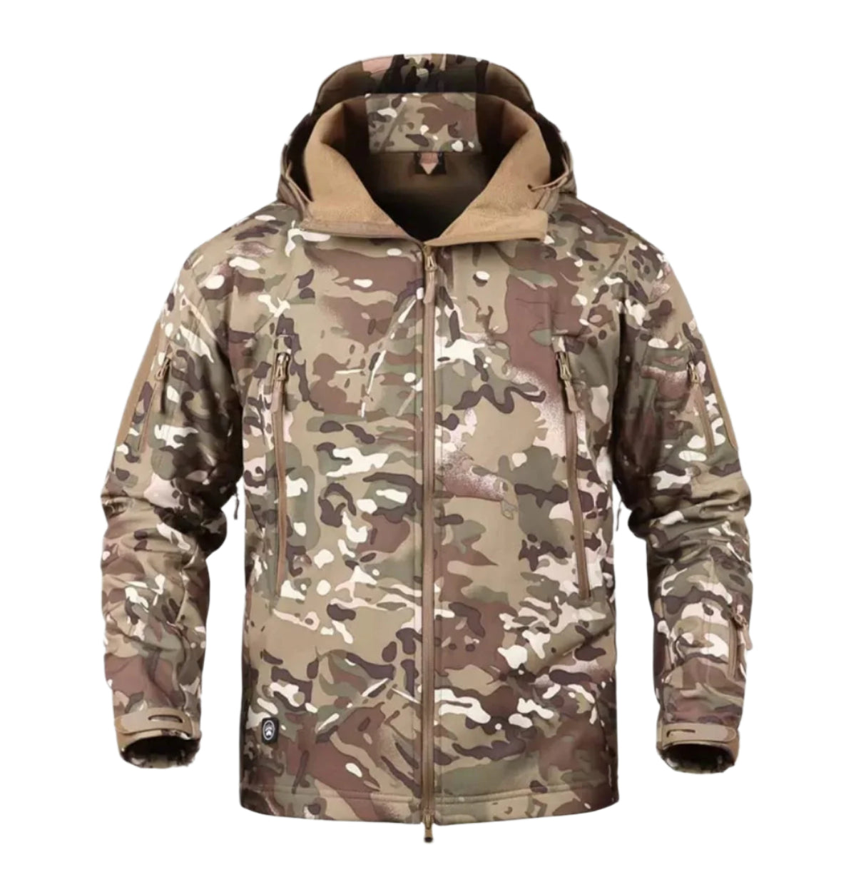 Soft Shell Outdoor Jacket Khaki Camo