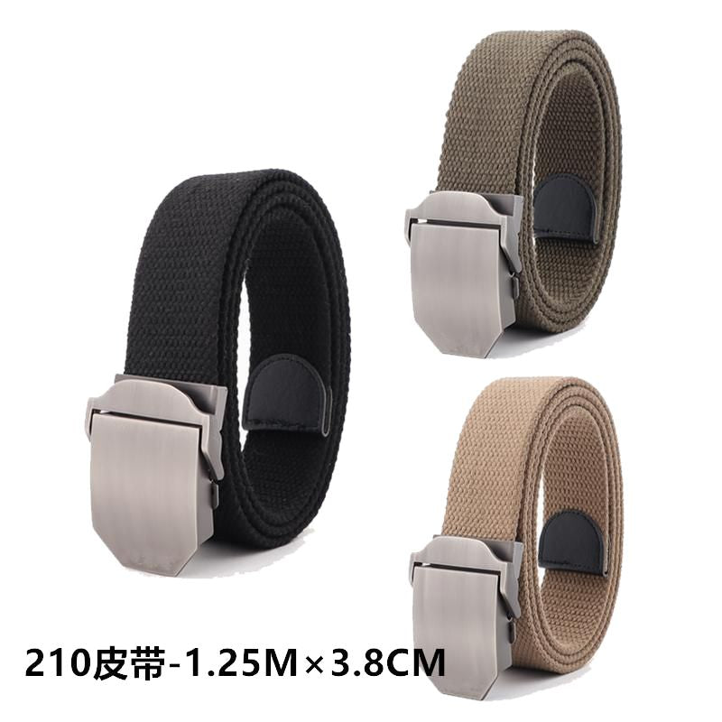 Men’s Canvas Belt – Heavy-Duty Metal Buckle (1.25m x 3.8cm)