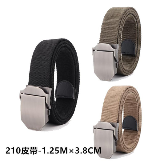 Men’s Canvas Belt – Heavy-Duty Metal Buckle (1.25m x 3.8cm)