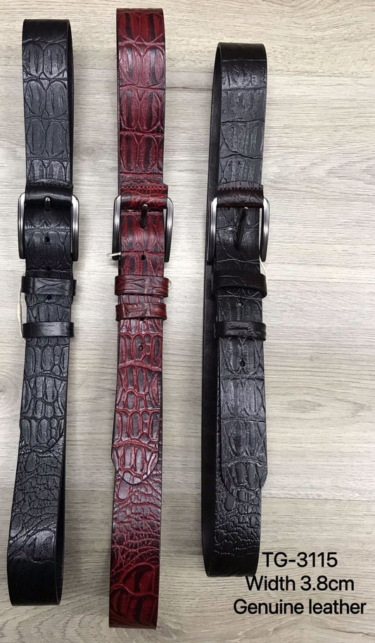 Men's TG-3115 Width 3.8 Genuine Leather Belt