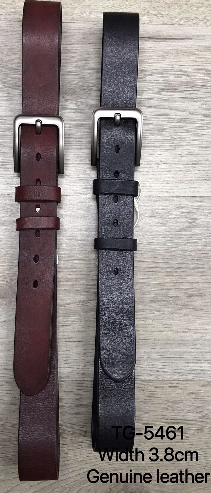 Men's TG-5461 Width 3.8 Genuine Leather Belt