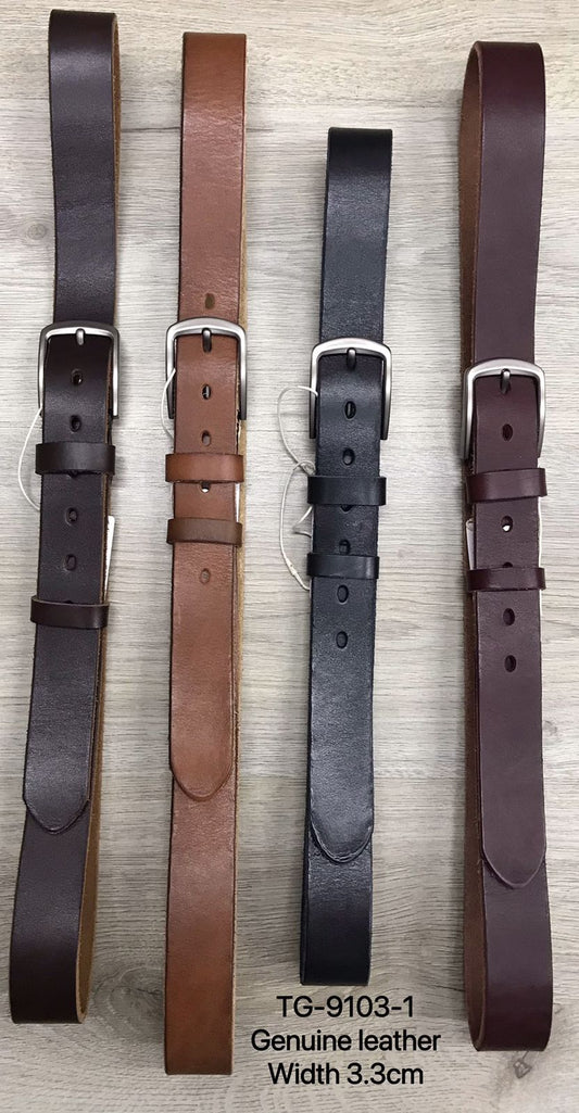 Men's TG-9103-1 Width 3.3 Genuine Leather Belt