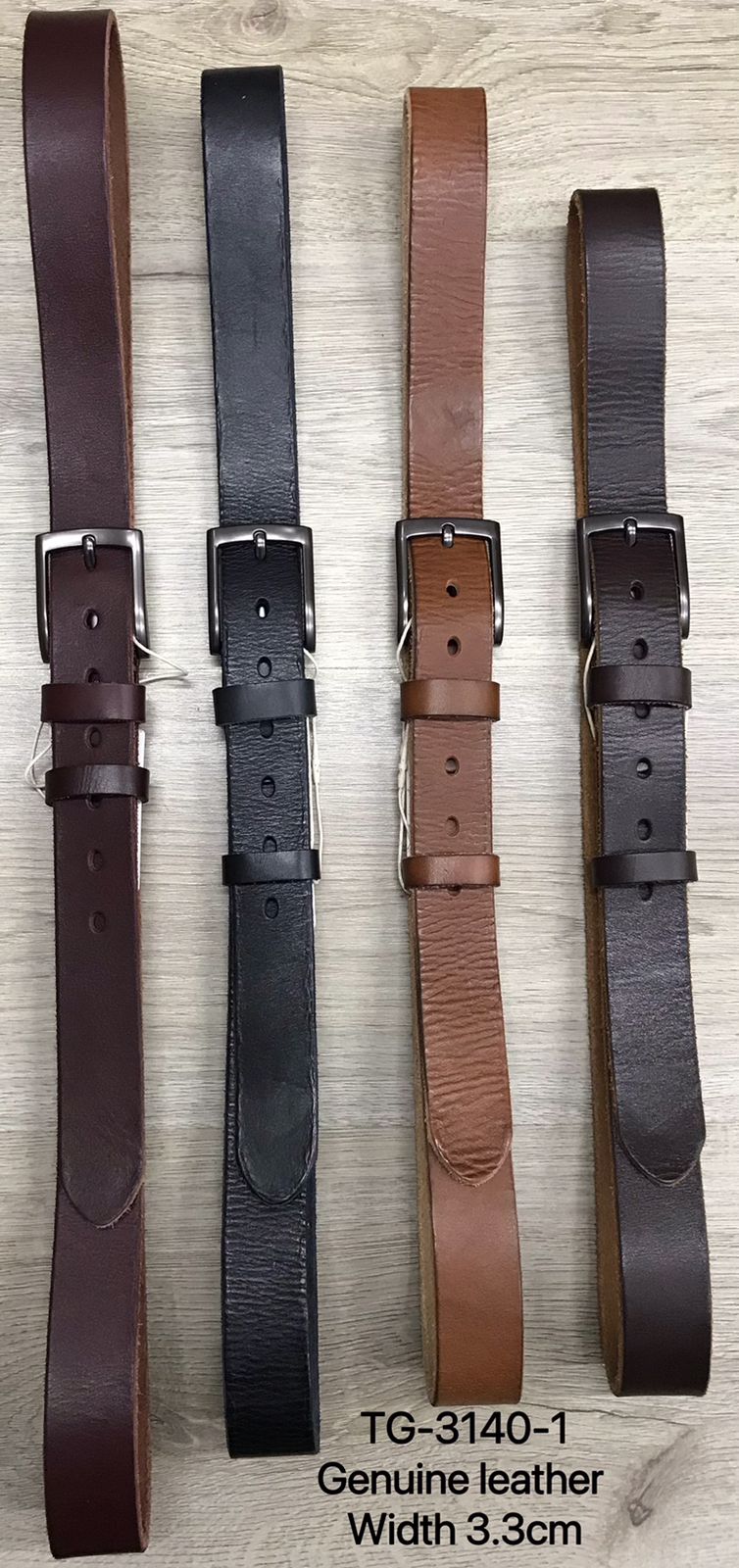 Men's TG-3140-1 Width 3.3 Genuine Leather Belt