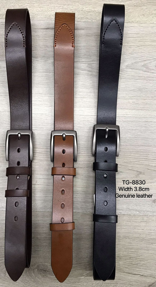 Men's TG-8830 Width 3.8 Genuine Leather Belt