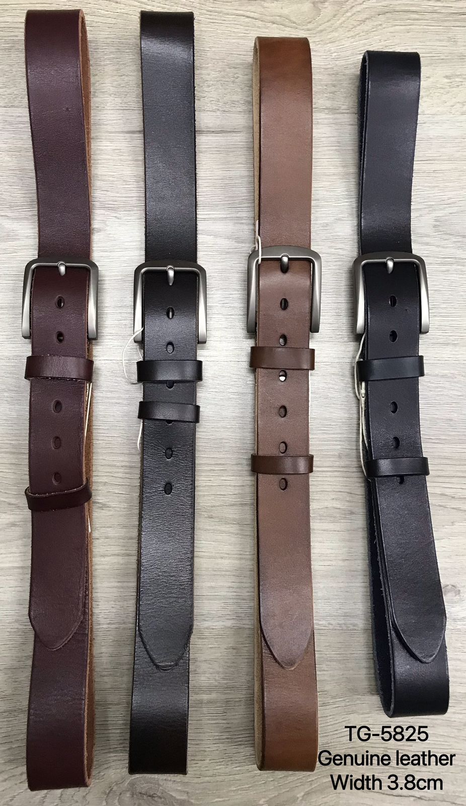 Men's TG-5825 Width 3.8 Genuine Leather Belt