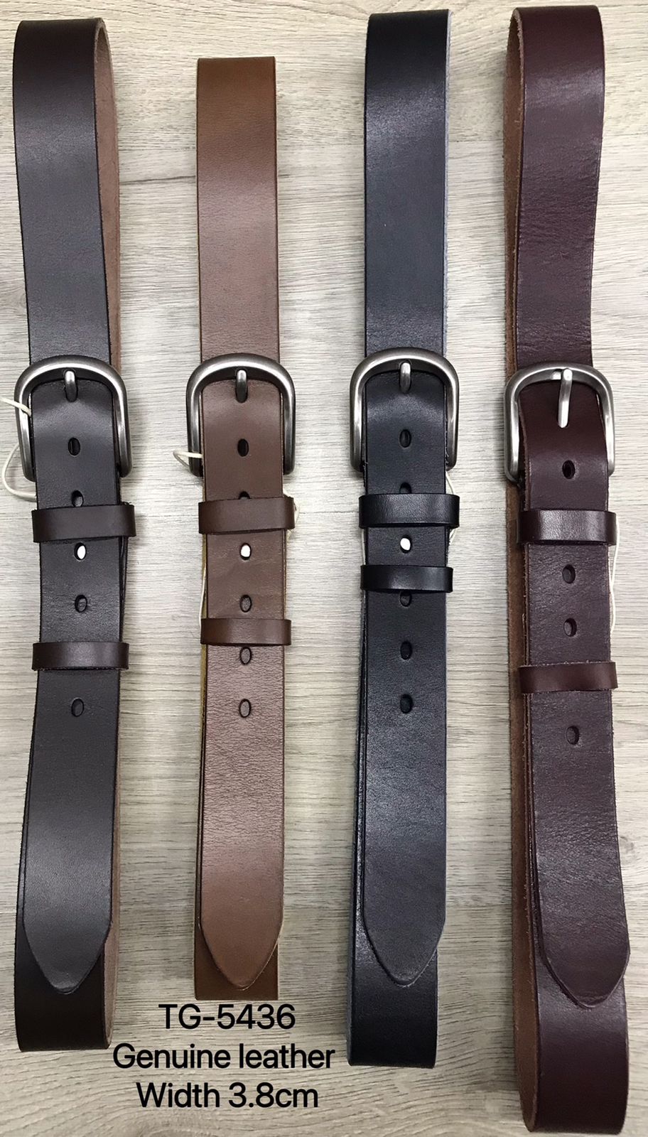 Men's TG-5436 Width 3.8 Genuine Leather Belt