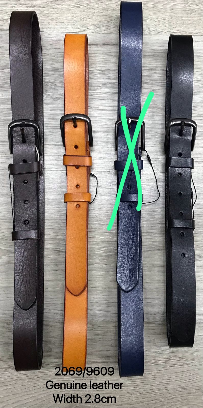 Ladies 2069/9609 Width 2.3cm Genuine Leather Belt