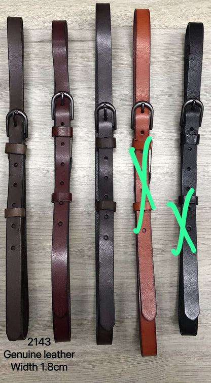 Ladies Width 1.8cm Genuine Leather Belt