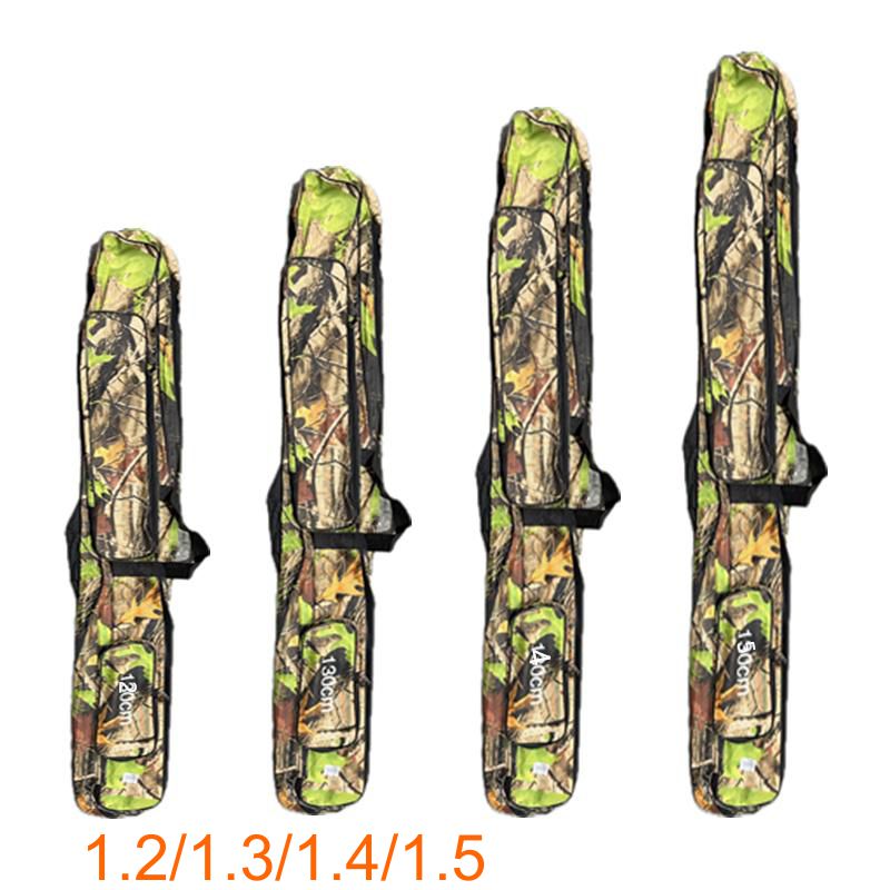 Bush Camo Fishing Bag – Sizes 1.2 to 2 | Durable Outdoor Carry Bag with Outer Pocket