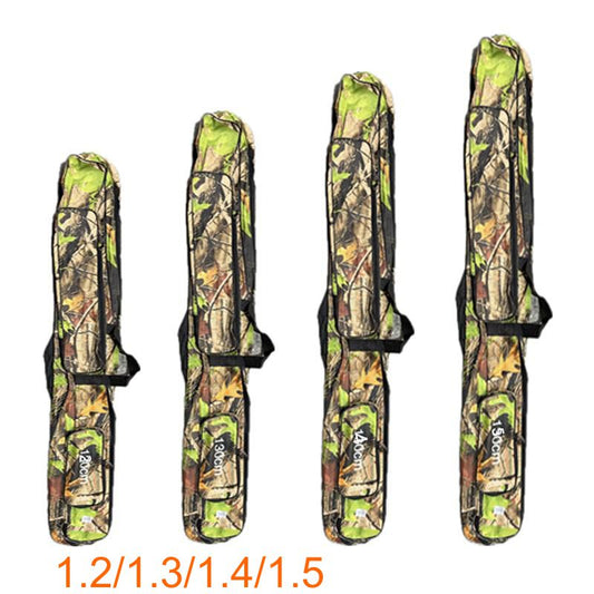 Bush Camo Fishing Bag – Sizes 1.2 to 2 | Durable Outdoor Carry Bag with Outer Pocket