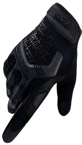 Three pairs of gloves in brown, green, and black on a white background