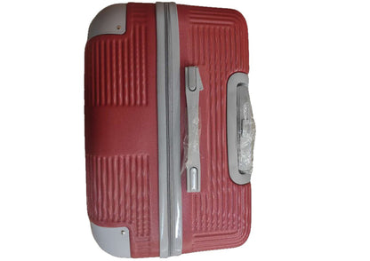 Red ABS 3-Piece Hard Shell Luggage Set-Spinner Wheels,Telescoping Handles